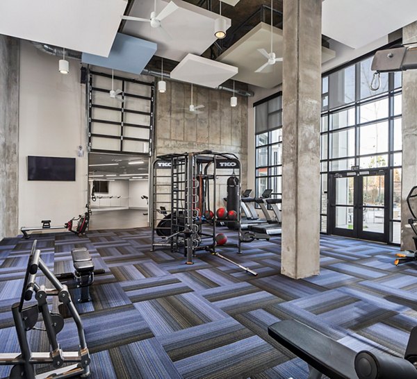 fitness center at The Court at Redstone Apartments