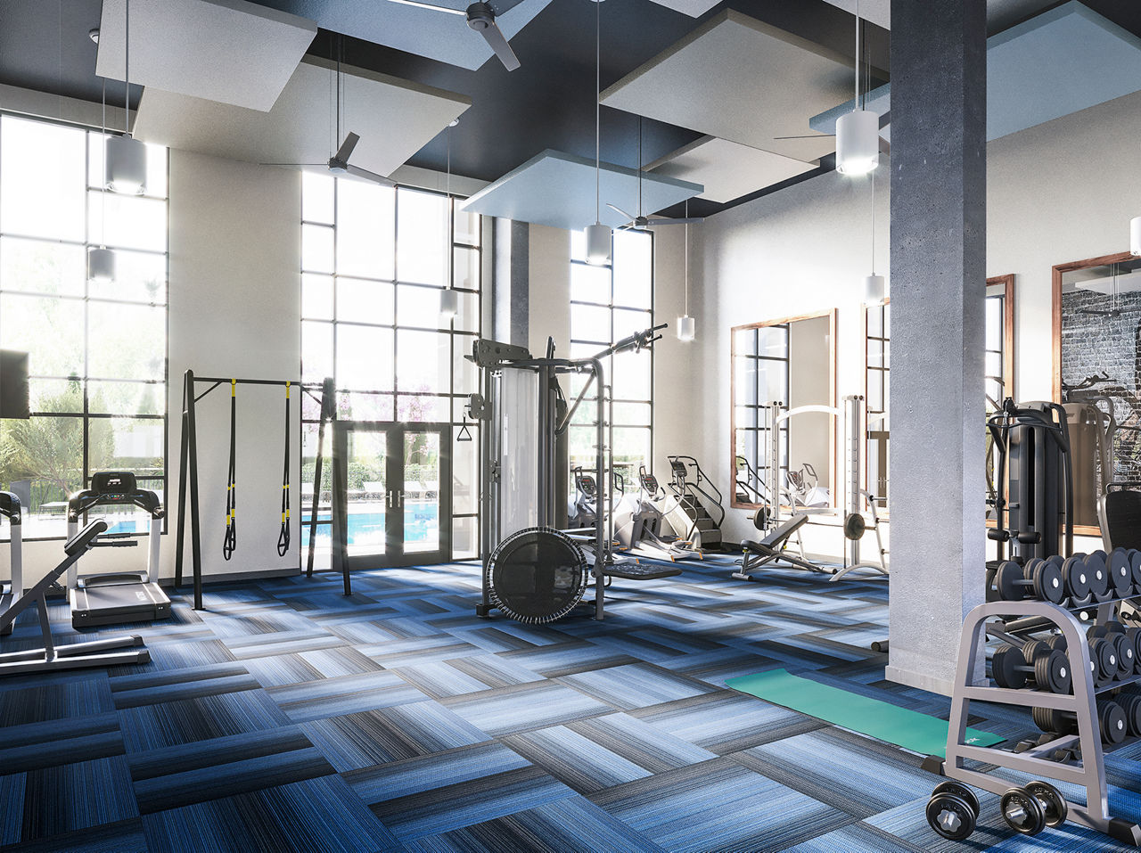 Gym at The Court At Redstone Apartments (2 of 2)