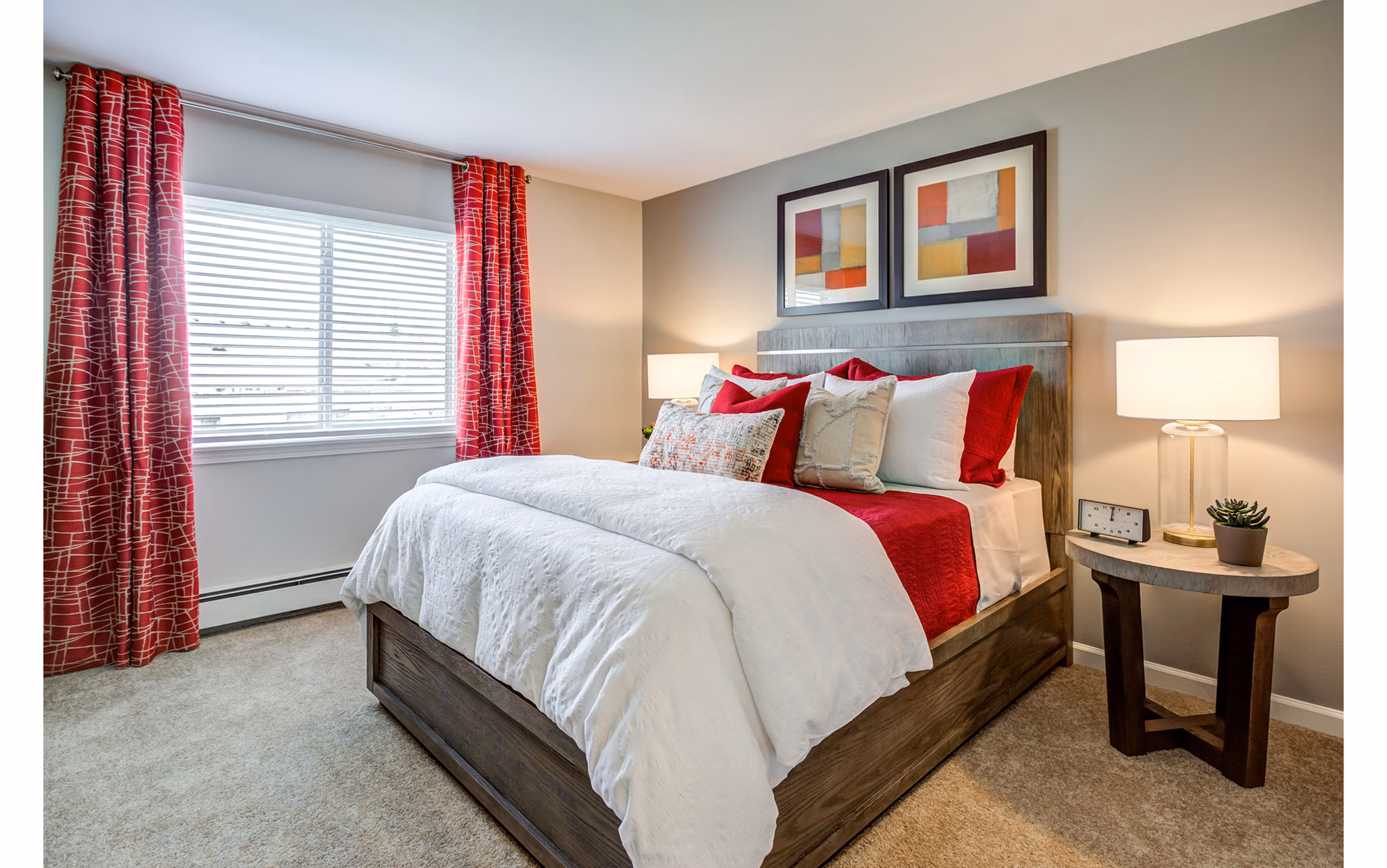 Bedroom at Orion Parkview Apartments featuring luxury furnishings and modern design