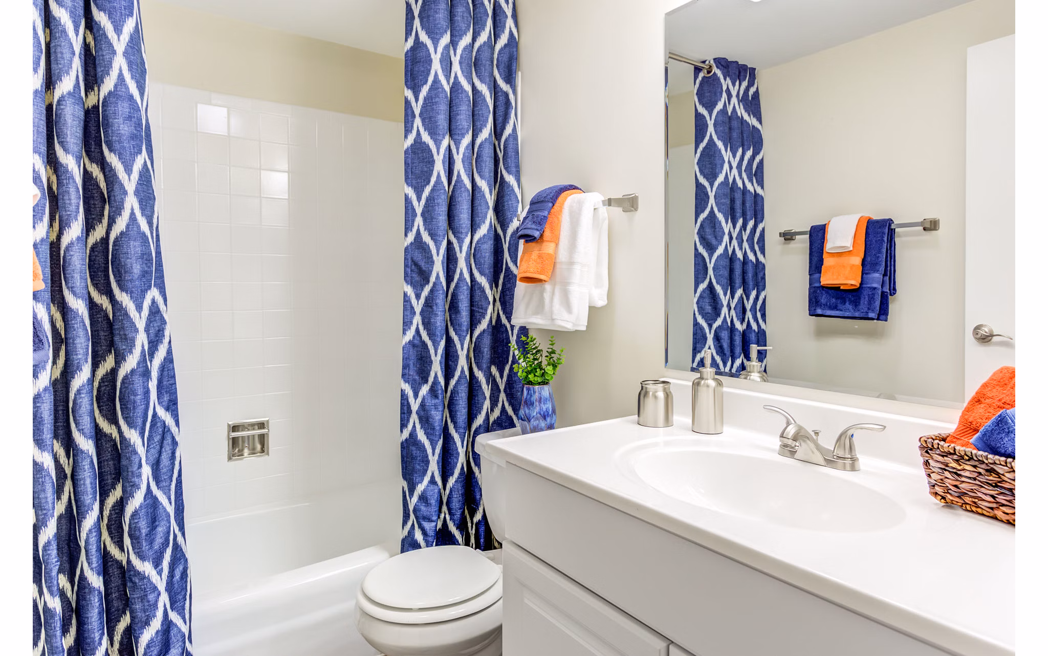 Modern bathroom with sleek fixtures in Orion Parkview Apartments, offering luxury and comfort in urban living