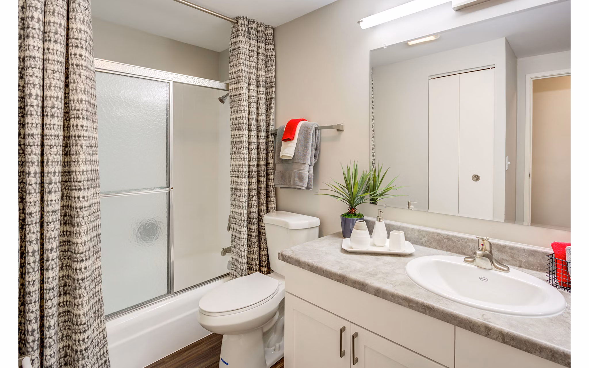 Modern bathroom with sleek fixtures at Orion Parkview Apartments
