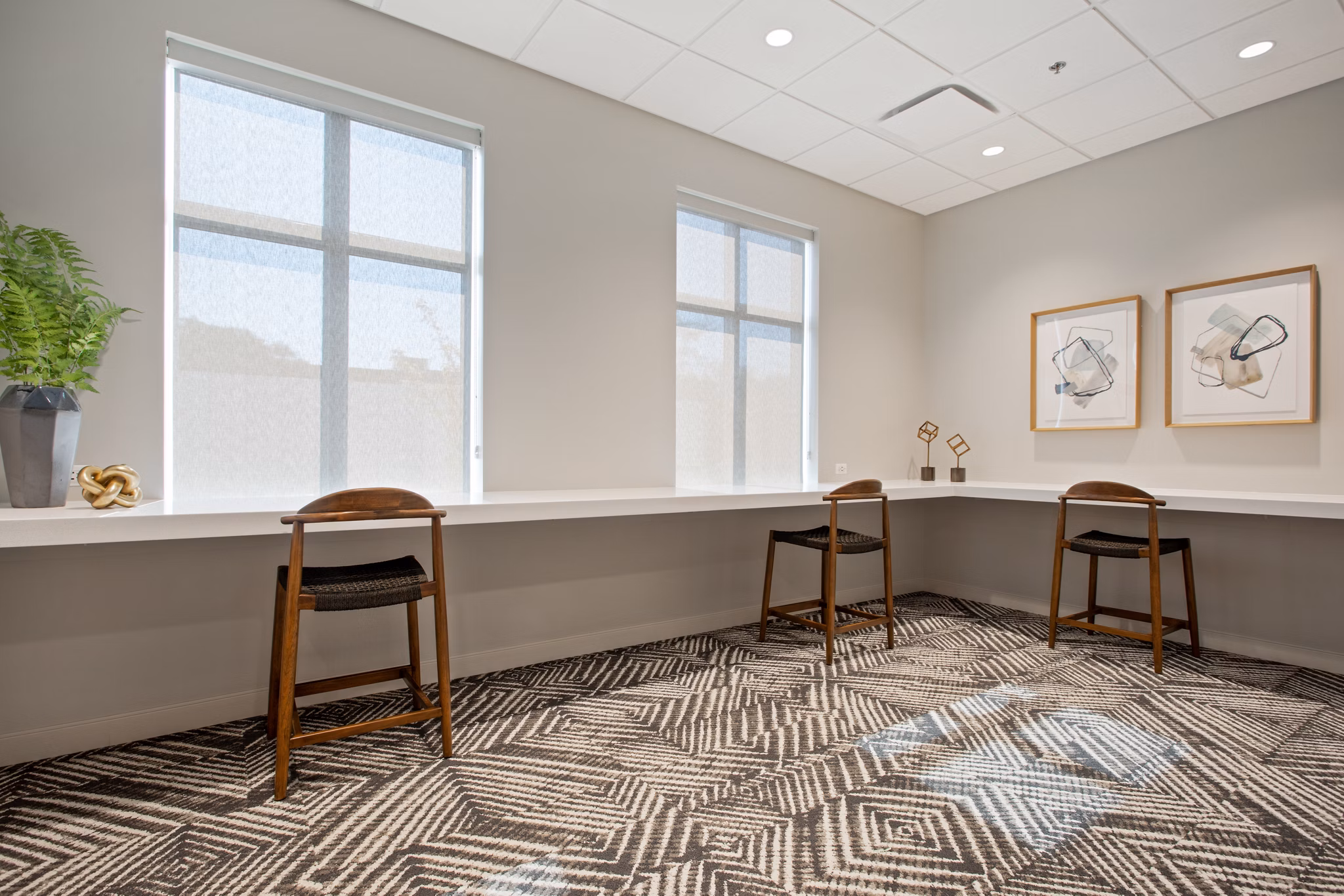 Clubhouse at Orion Parkview: Modern social space featuring elegant decor and seating areas at luxury apartments