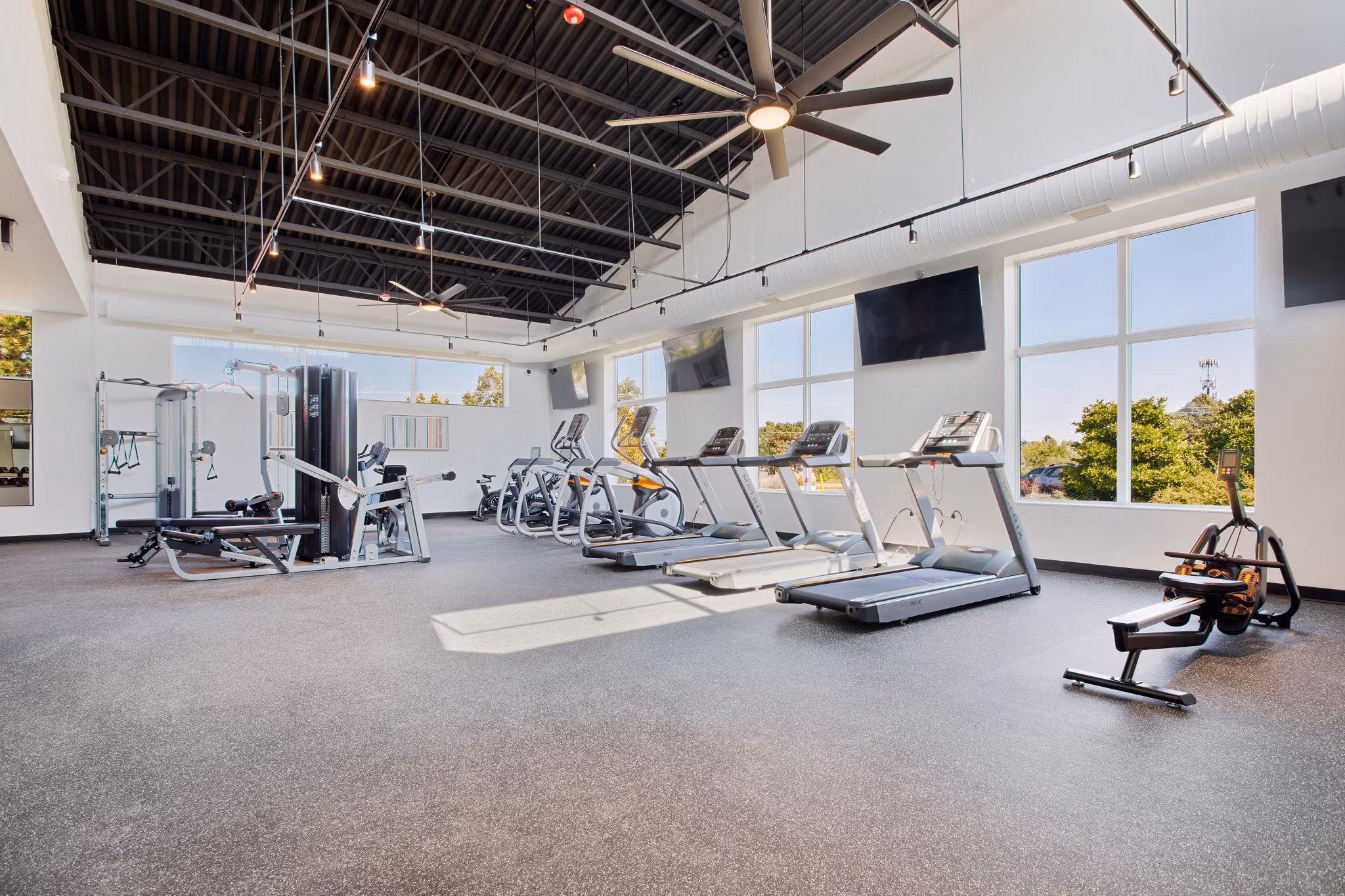 State-of-the-art fitness center with modern equipment at Orion Parkview Apartments, ideal for active lifestyles and wellness