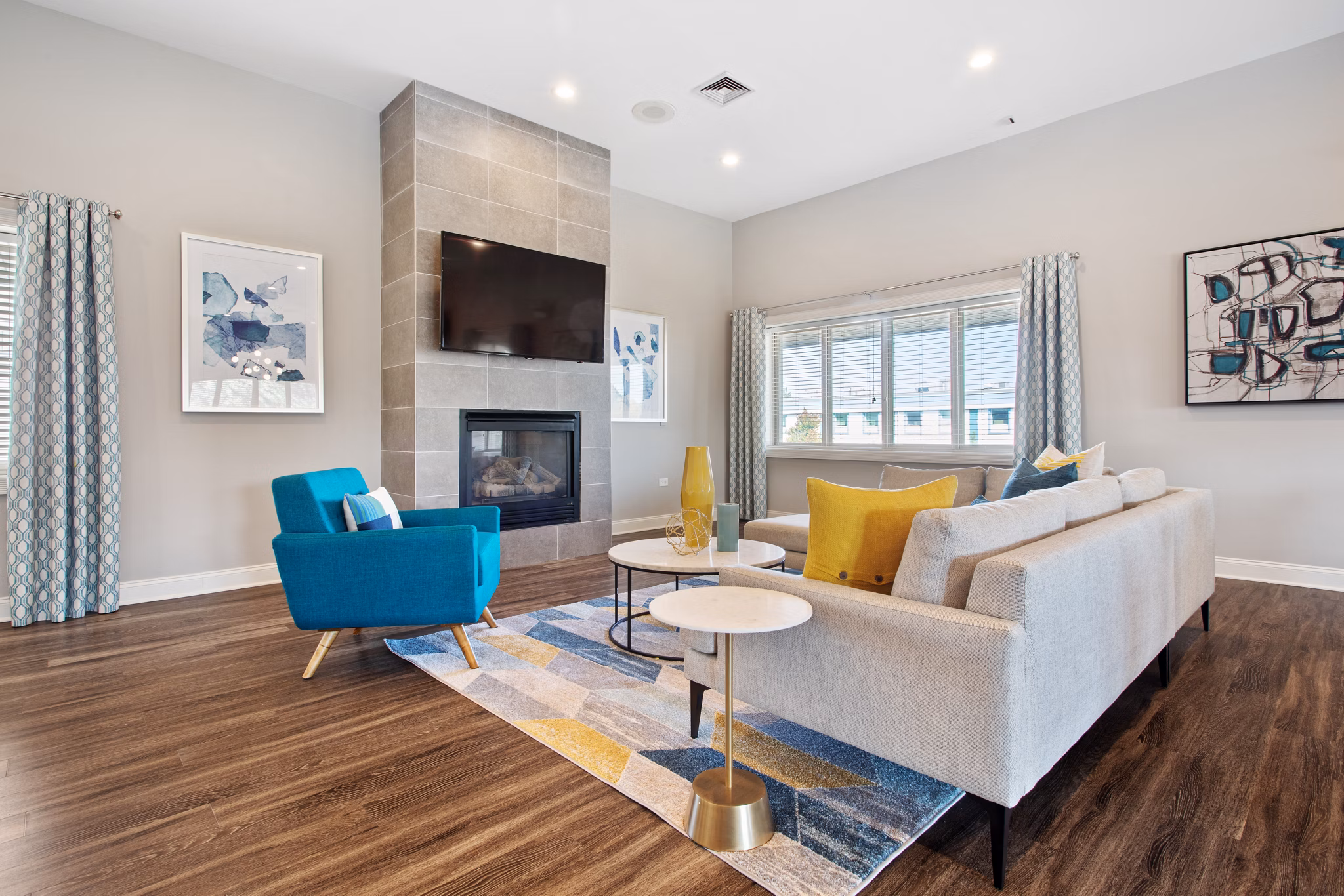 Clubhouse with modern amenities at Orion Prospect Apartments, offering luxury living spaces and community features