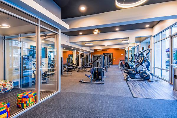 fitness center at Sanctuary at Centerpointe Apartments