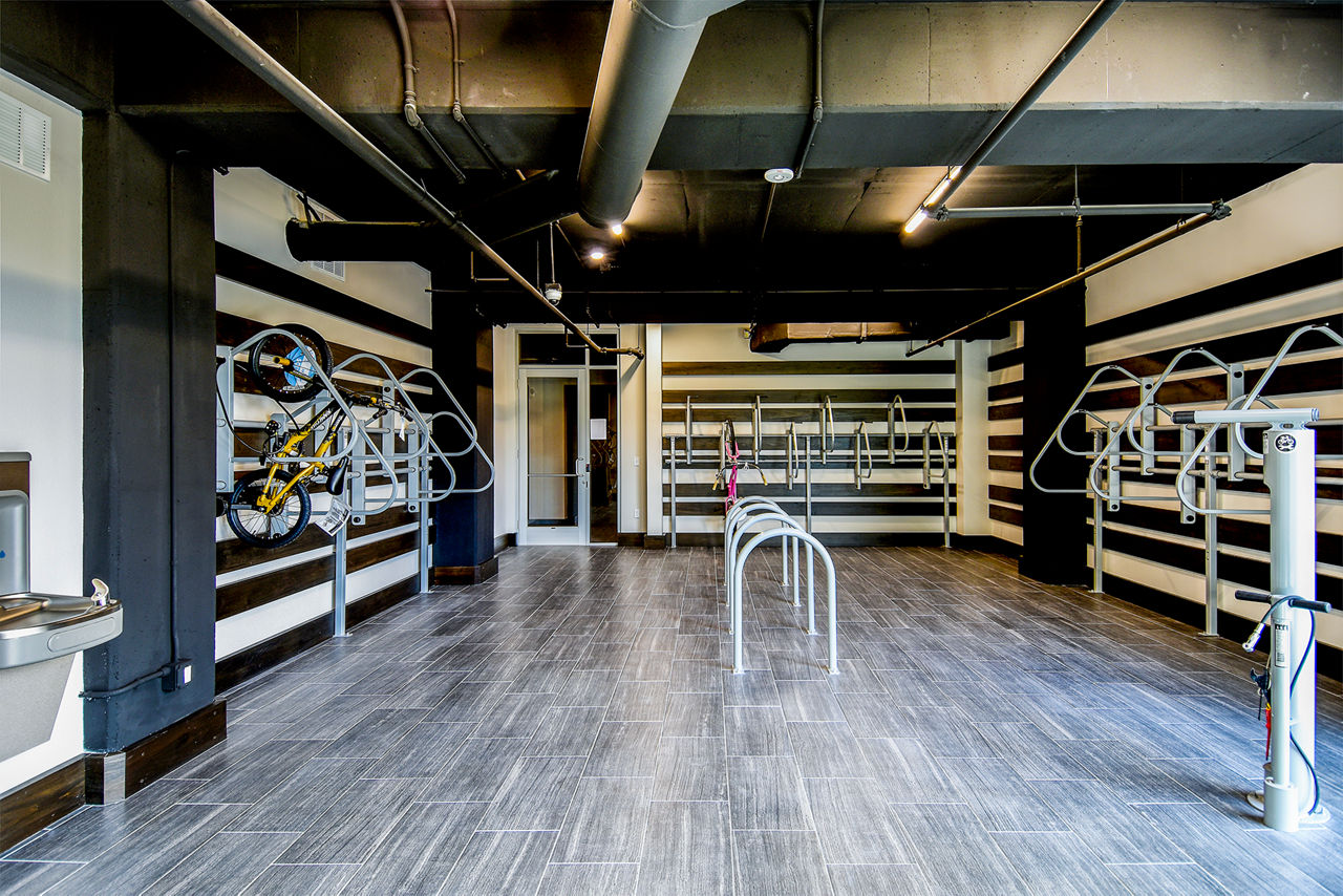 Bike room at Sanctuary At Centerpointe