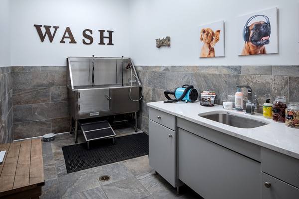 dog wash station at Broadstone River House Apartments