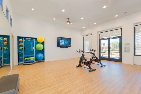 yoga/spin studio at Adobe Ridge Apartments