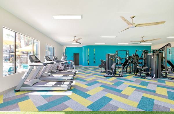 fitness center at Morada West Apartments