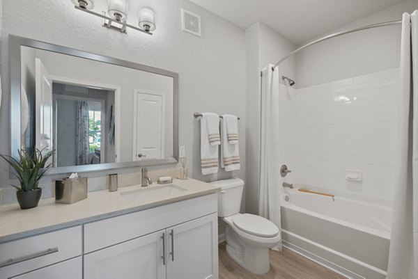 bathroom at Vue at Belleair Apartments