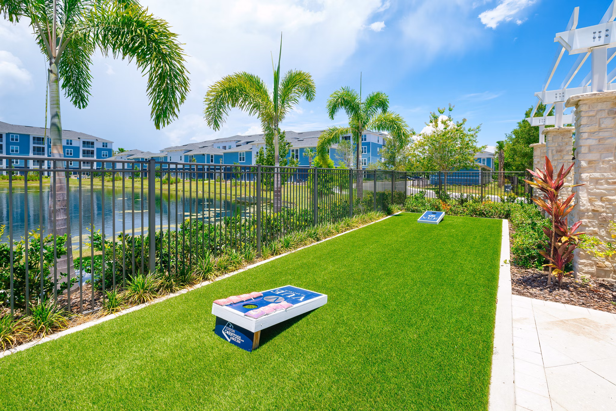 Outdoor sport court for basketball and tennis at Vue at Belleair Apartments