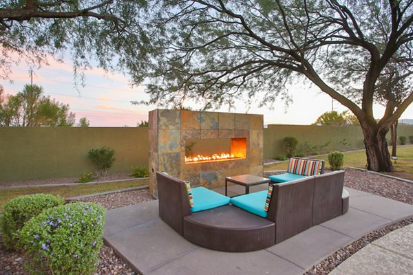 fire pit at San Riva At The Foothills Apartments