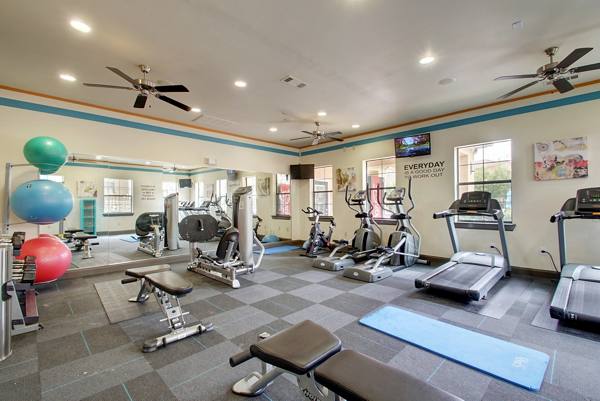 fitness center at Autumn Ranch On Swenson Farms Apartments