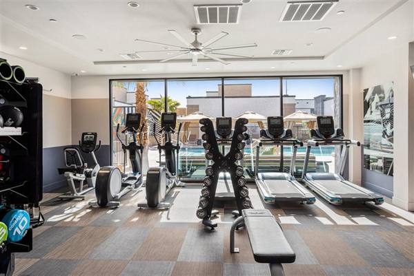 fitness center at Elux at Norterra Apartments