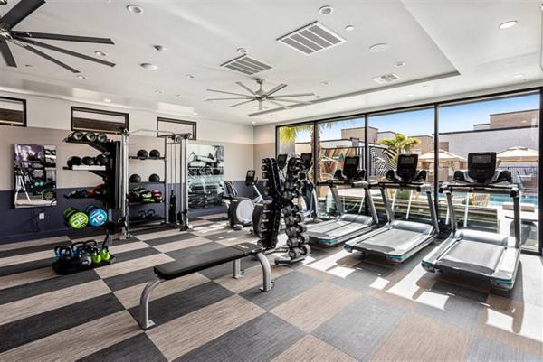fitness center at Elux at Norterra Apartments