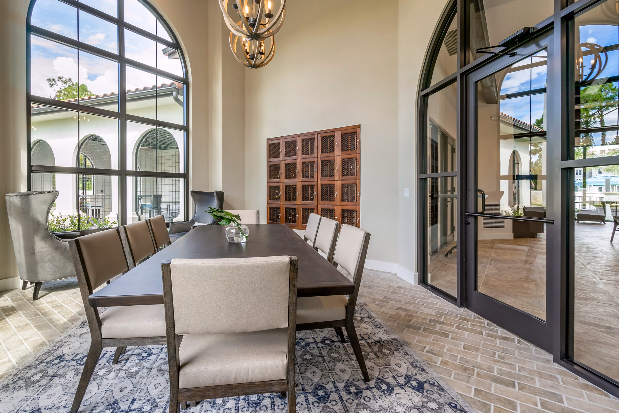 Modern meeting facility with sleek design at Lago Apartments