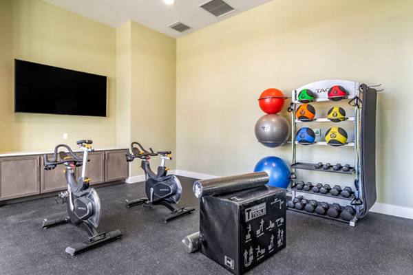 fitness center at Lago Apartments