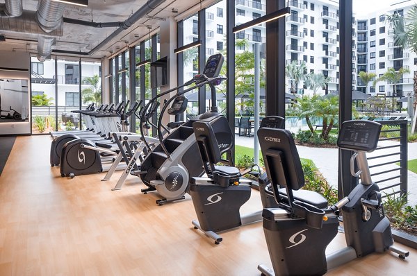 fitness center at Biscayne 112 Apartments