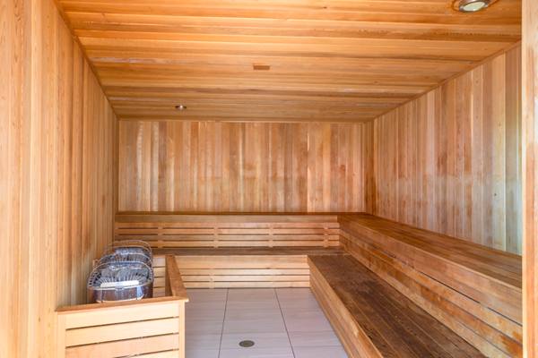 sauna at Midtown 5 Apartments
