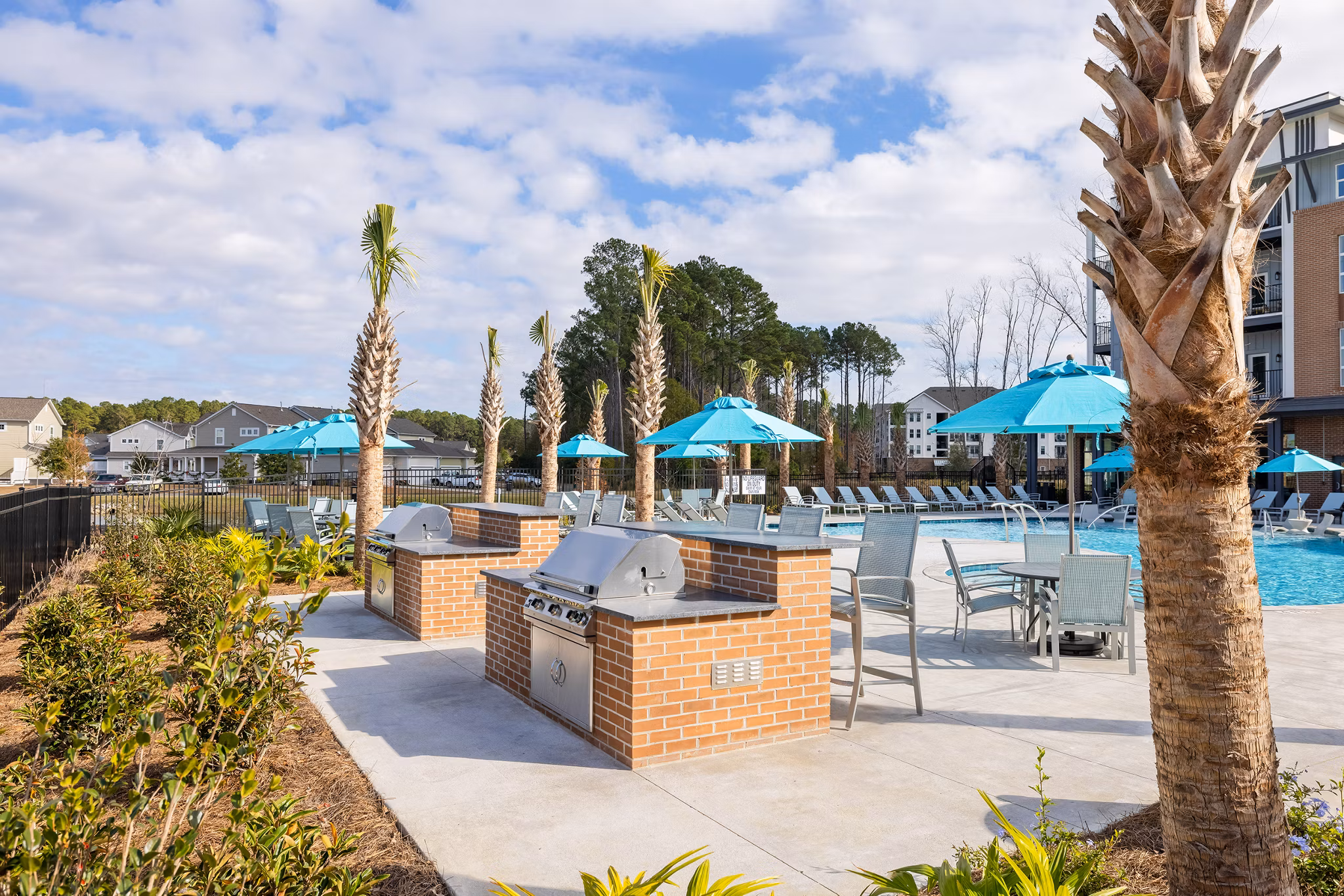 grill area at Revel at Carolina Park Apartments