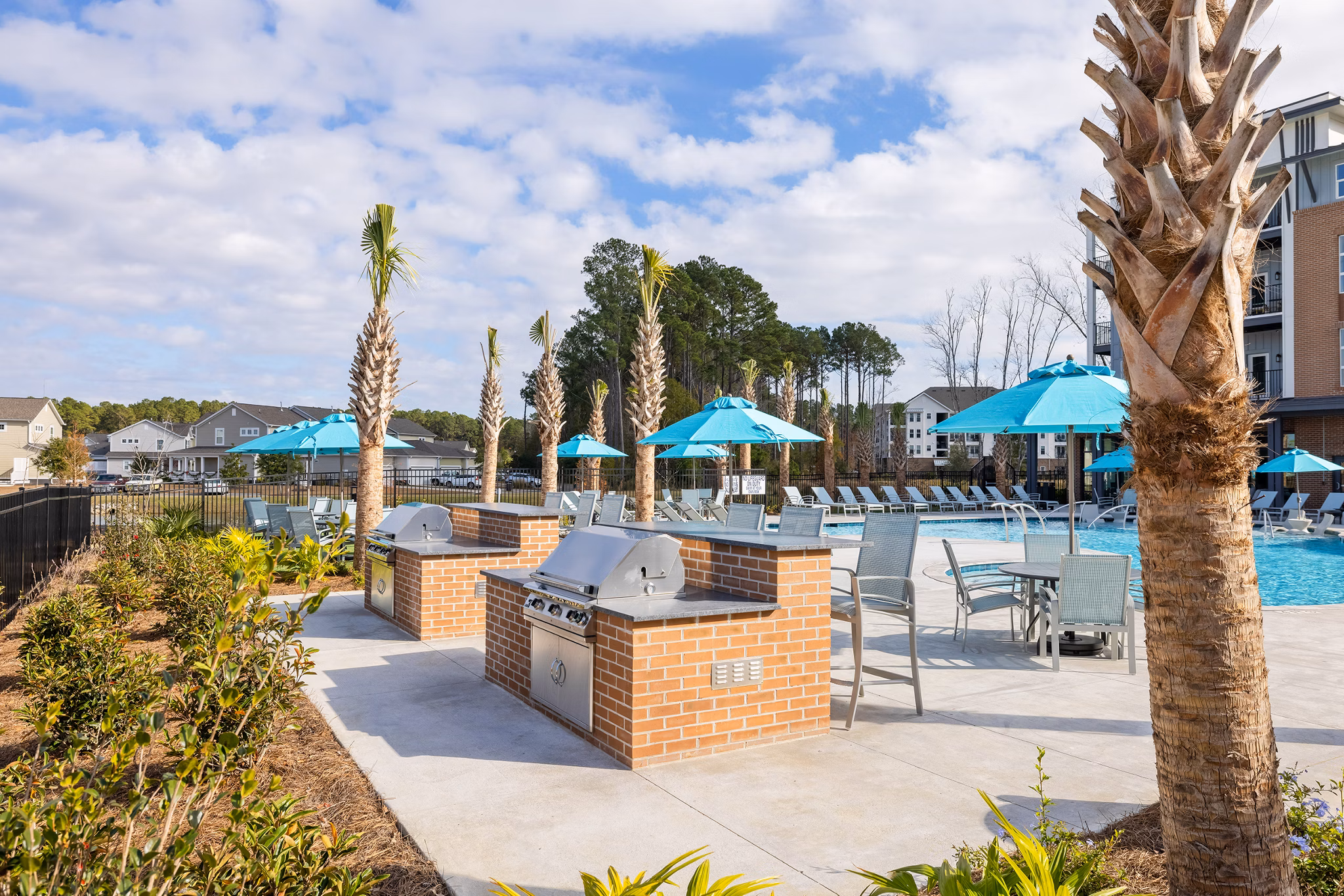 grill area at Revel at Carolina Park Apartments