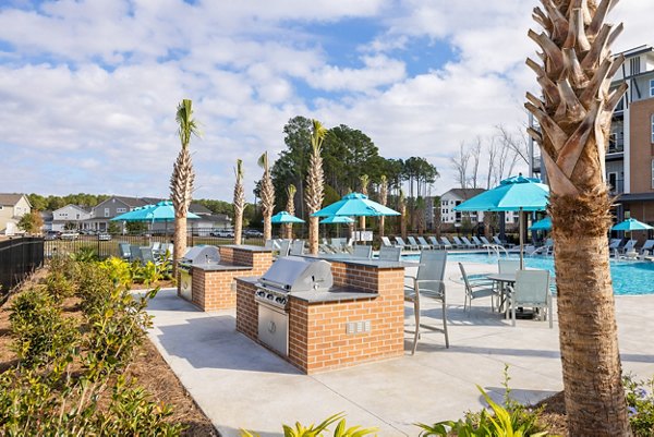 grill area at Revel at Carolina Park Apartments