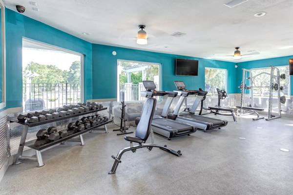 fitness center at Mercury 3100 Apartments