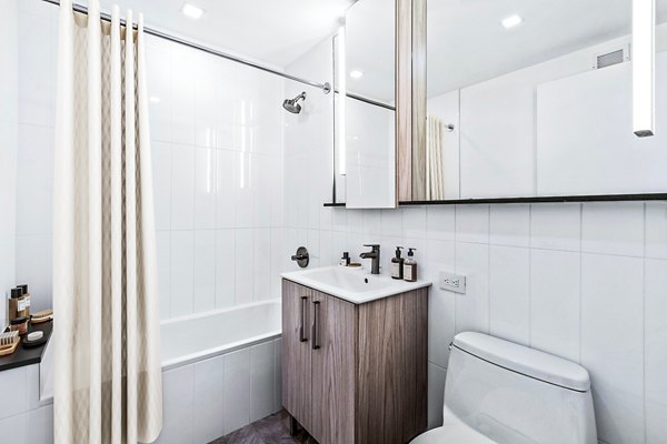 bathroom at The Biltmore Apartments