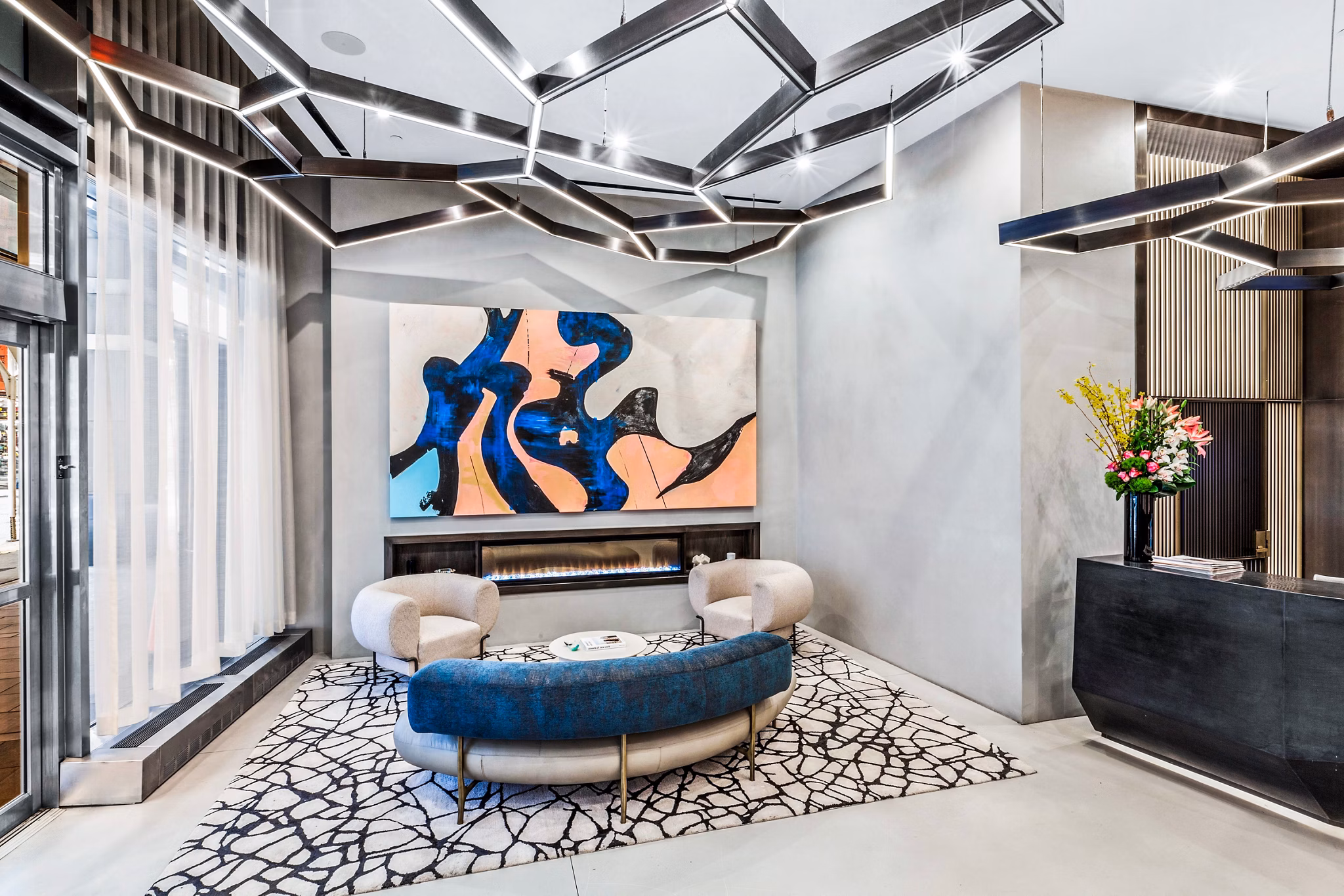 Clubhouse entrance with elegant design at The Biltmore Apartments