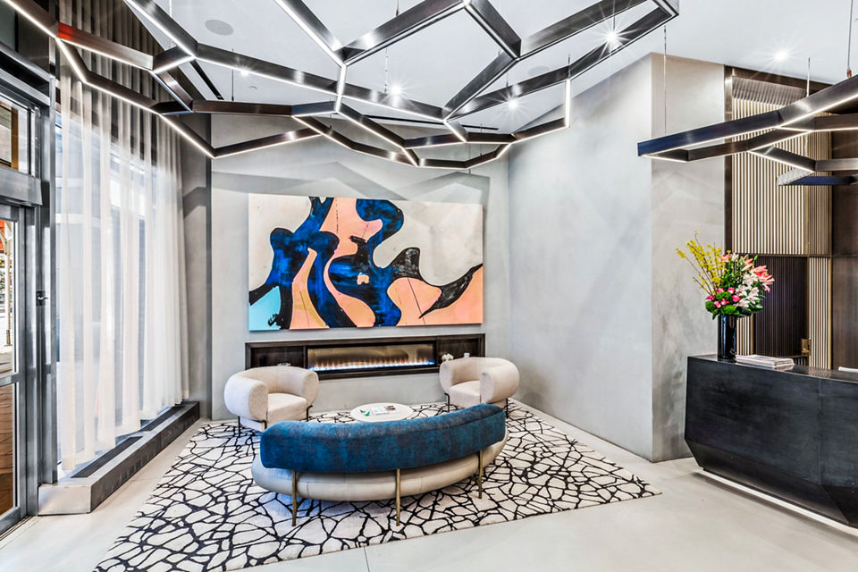 Clubhouse entrance with elegant design at The Biltmore Apartments