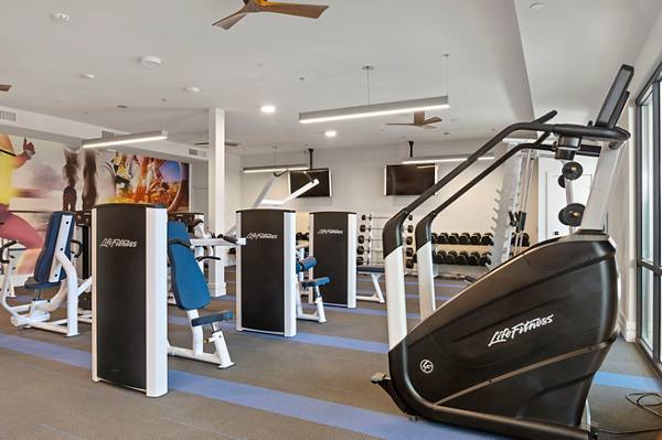 fitness center at Soltra at San Tan Village Apartments