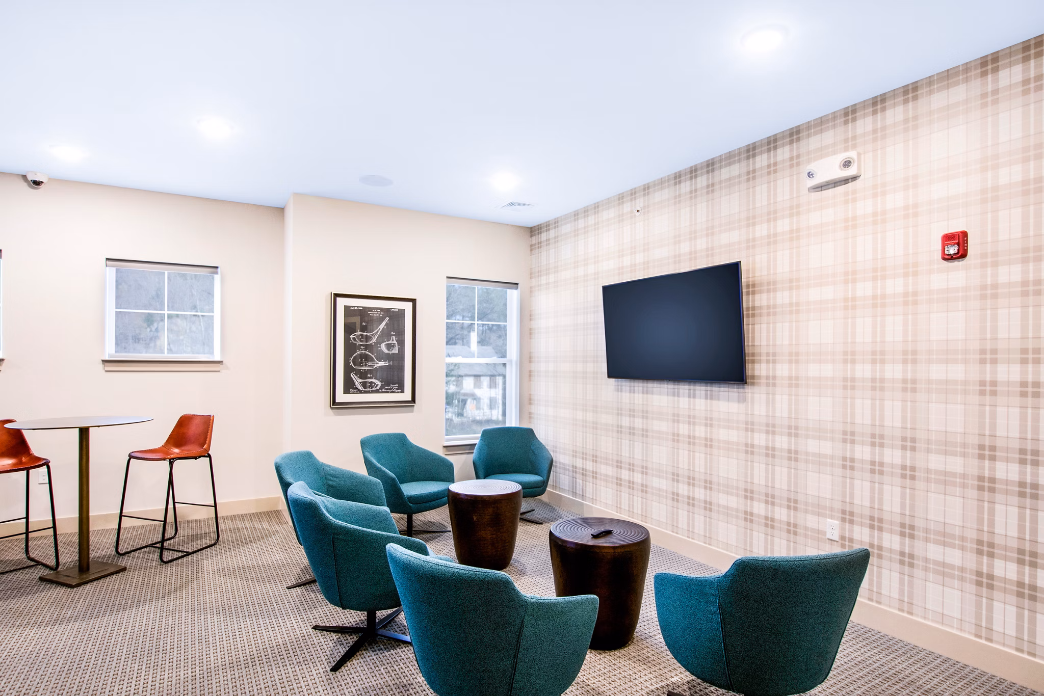 Clubhouse featuring modern design elements at Woodgrove at Sterlington Apartments Luxury living with premium amenities and stylish interiors