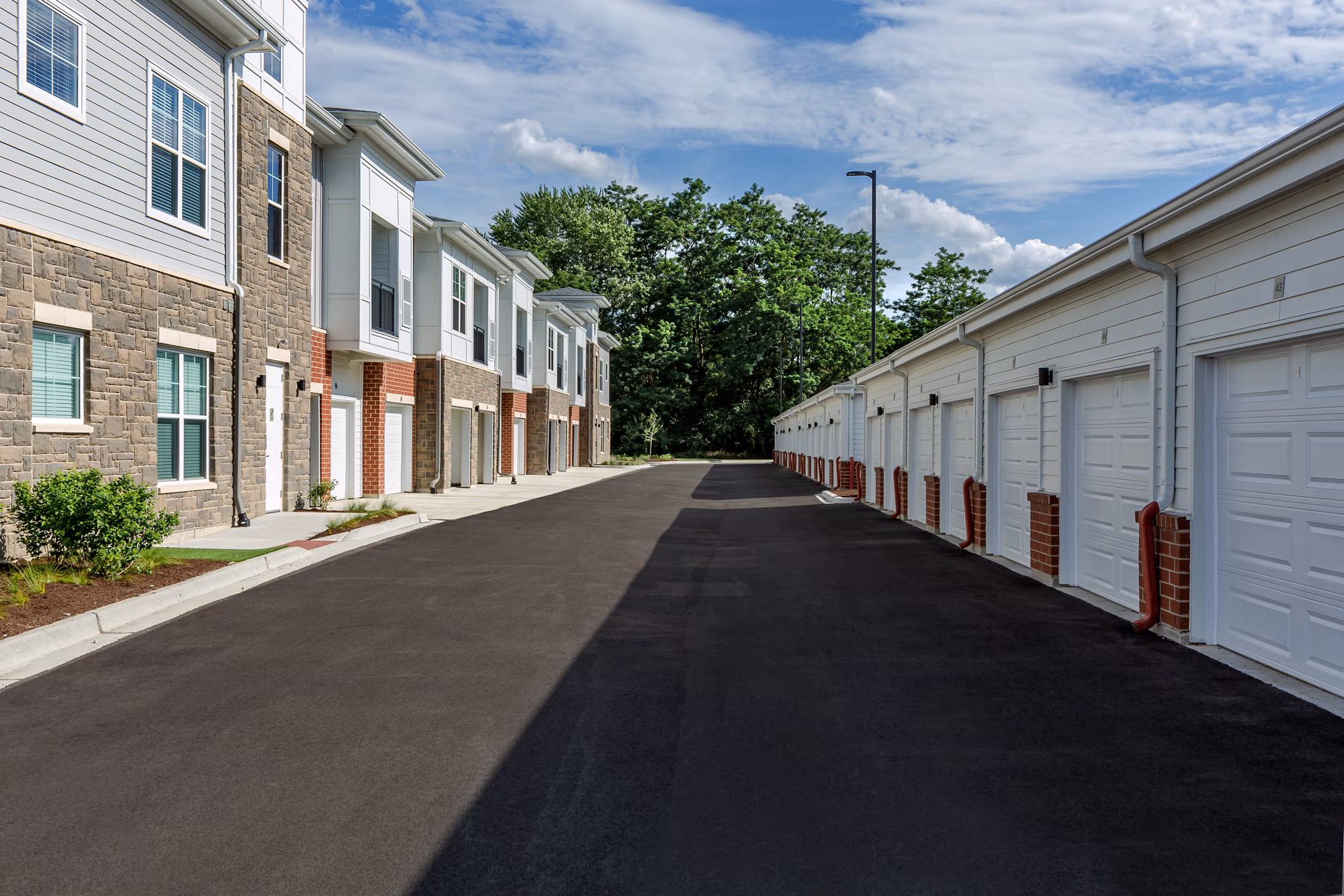 Covered garage at Avenida Naperville Apartments providing ample parking space
