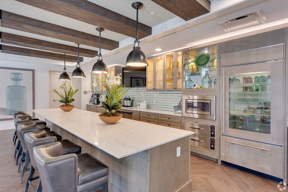 Modern meeting facility with sleek furnishings at Avenida Naperville Apartments, ideal for business gatherings and community events