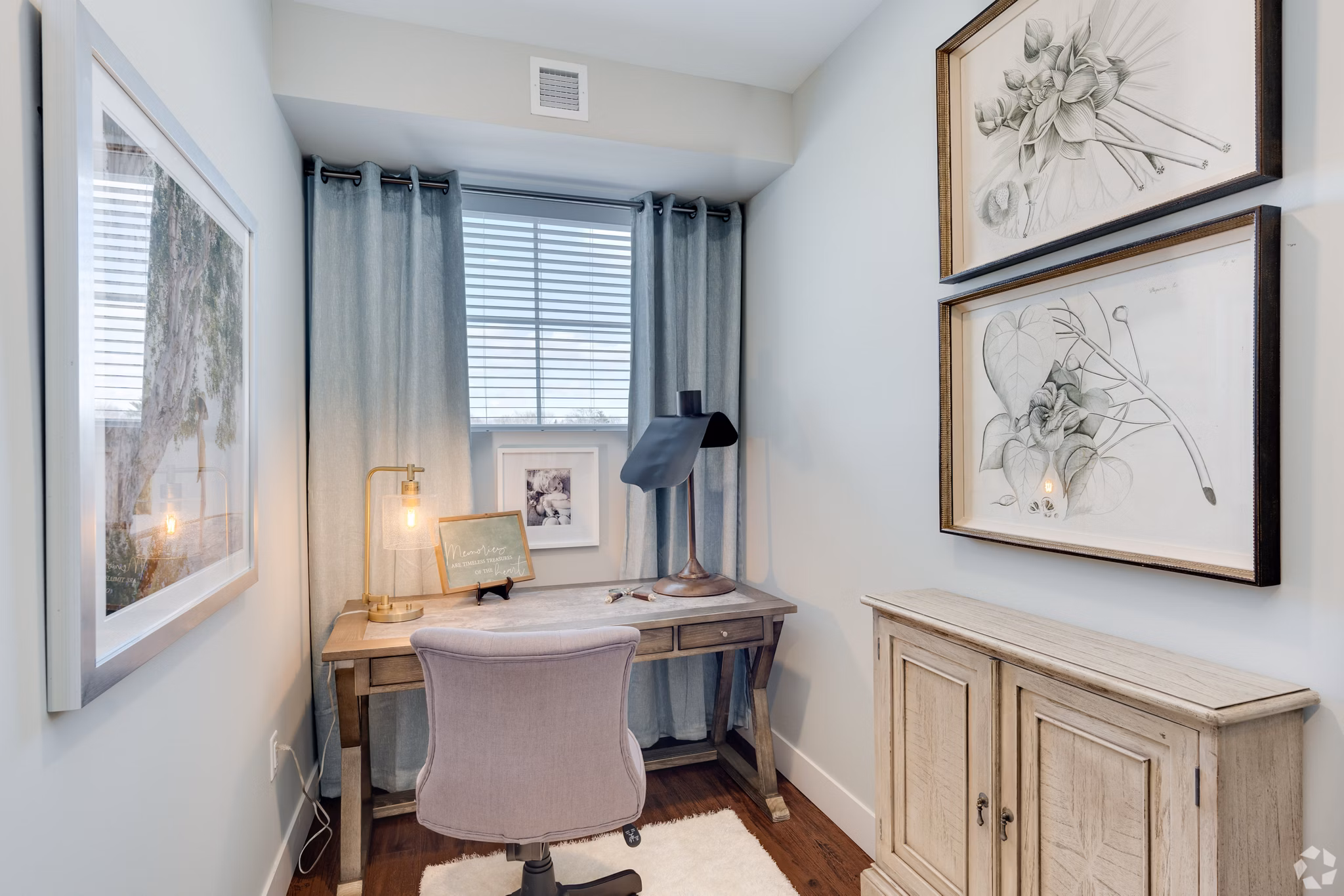 Modern kitchen with stainless steel appliances in Avenida Naperville Apartments