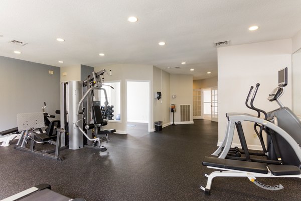 fitness center at Avana Oak Mill Apartments