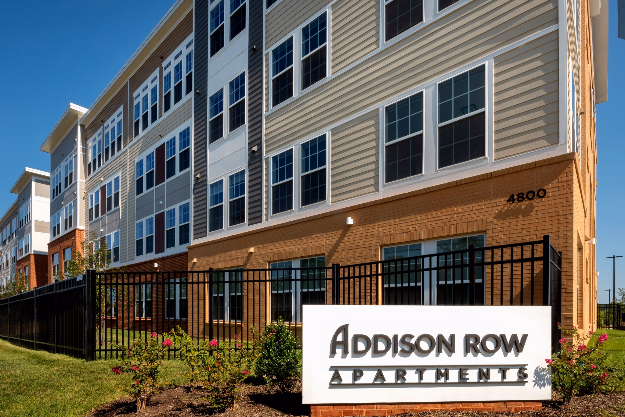 Modern fitness center with state-of-the-art equipment at GS Addison Row luxury apartments