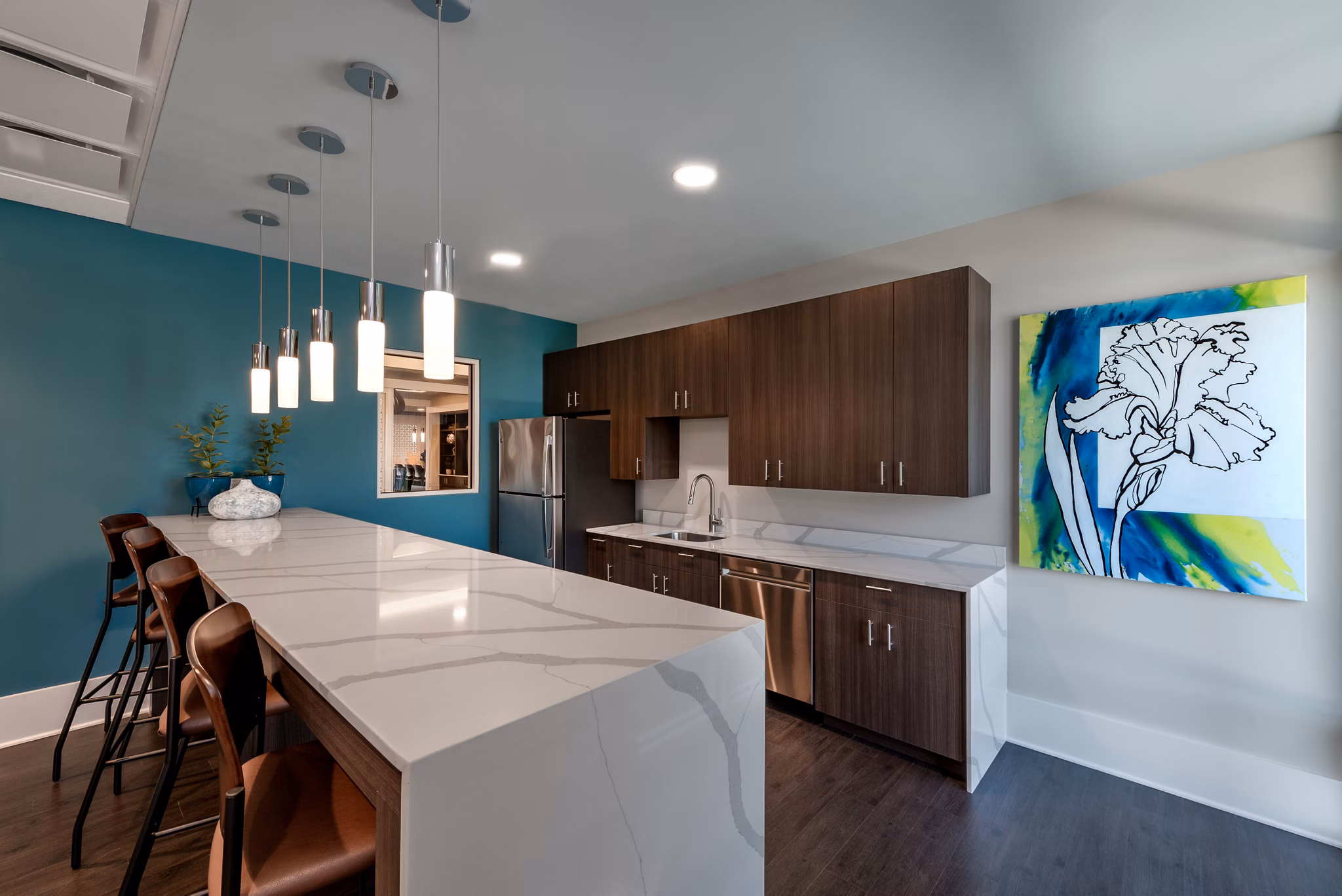 Model apartment at Addison Row: Elegant design with modern furnishings and spacious layout