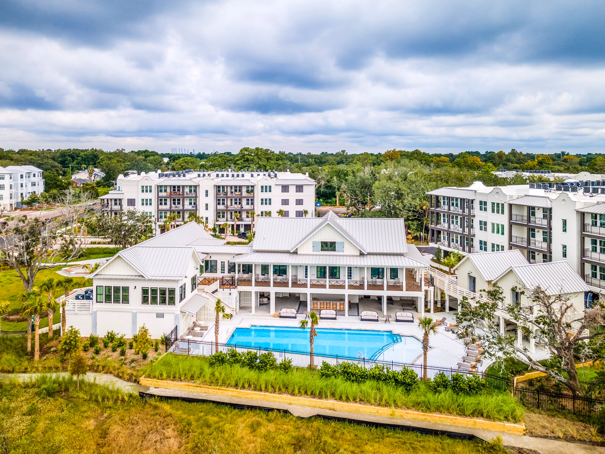 Luxury poolside views at Atlantic Beach House Apartments