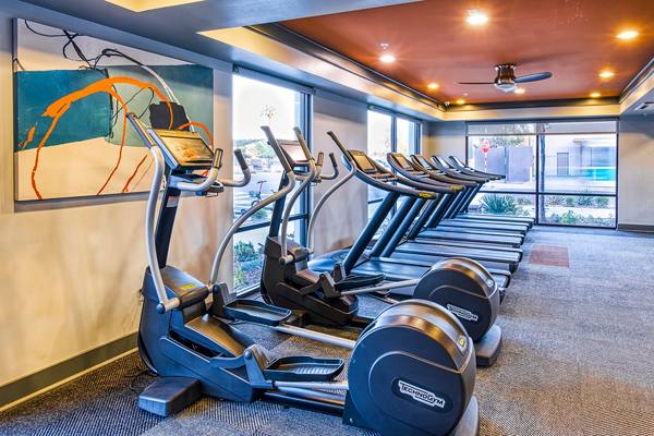fitness center at 601 PAX Apartments