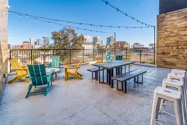 clubhouse patio/balcony at 601 PAX Apartments
