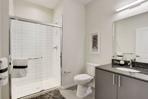 bathroom at 225 N Calvert Apartments