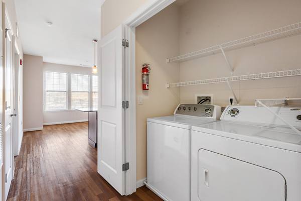 laundry room at West 130 Apartments