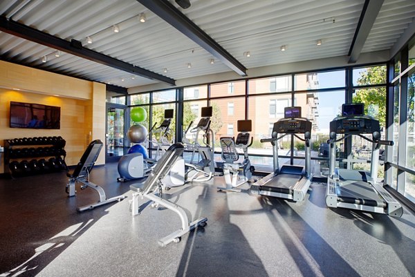 fitness center at 1717 Evanston Apartments