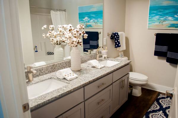 bathroom at The Reserve at Crowfield Apartments