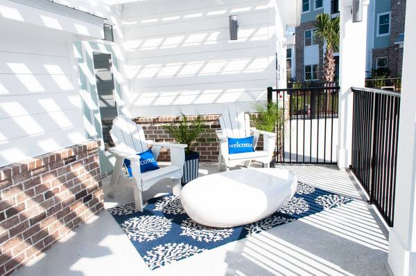 patio at The Reserve at Crowfield Apartments