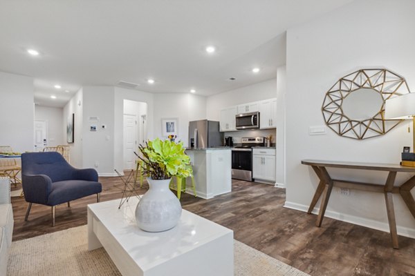 living room at Valley View Townes Apartments