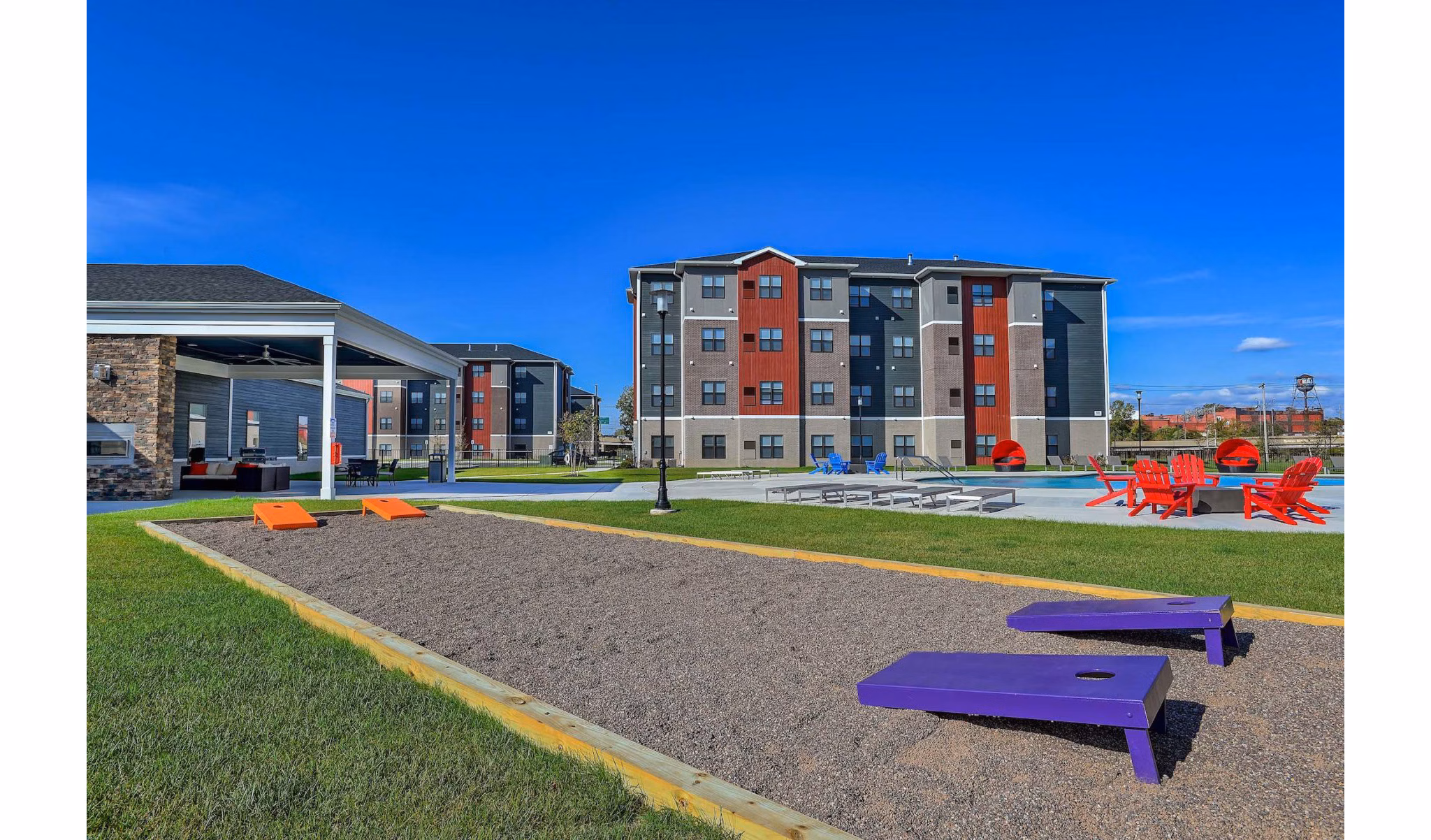 Modern sport court at Monarch 716 Apartments, ideal for athletic activities and community gatherings