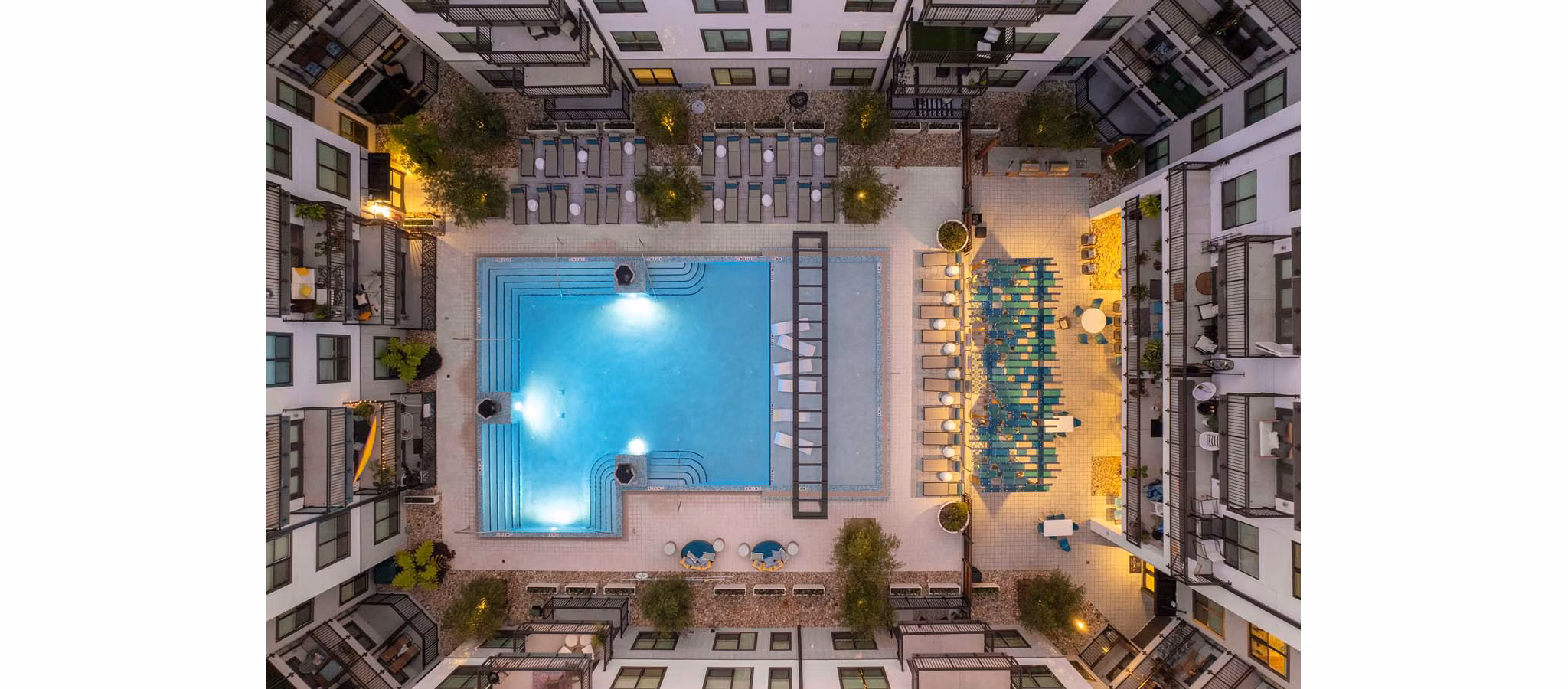 Skyline view from Novel Midtown Tampa Apartments balcony