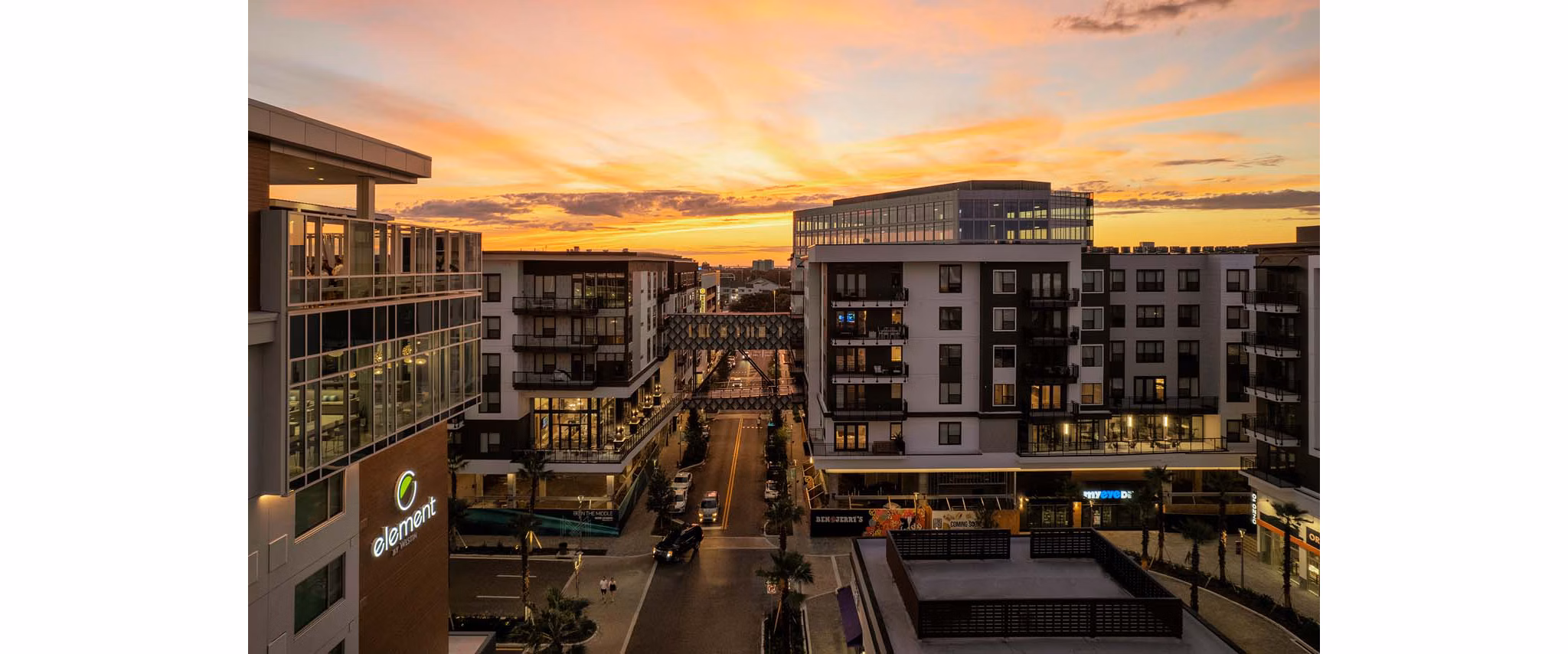 Skyline view at Novel Midtown Tampa Apartments: Luxury urban living with cityscape views